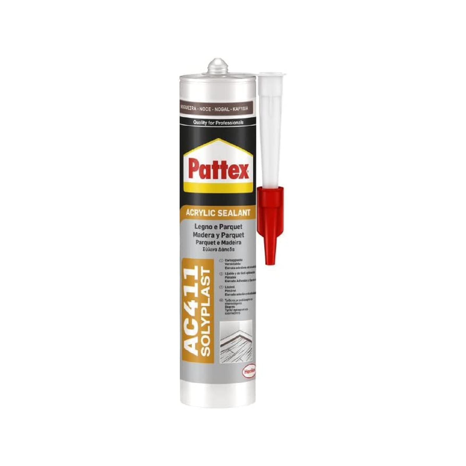 Silicone acrilico "Pattex AC411" per legno e parquet 300 ml
