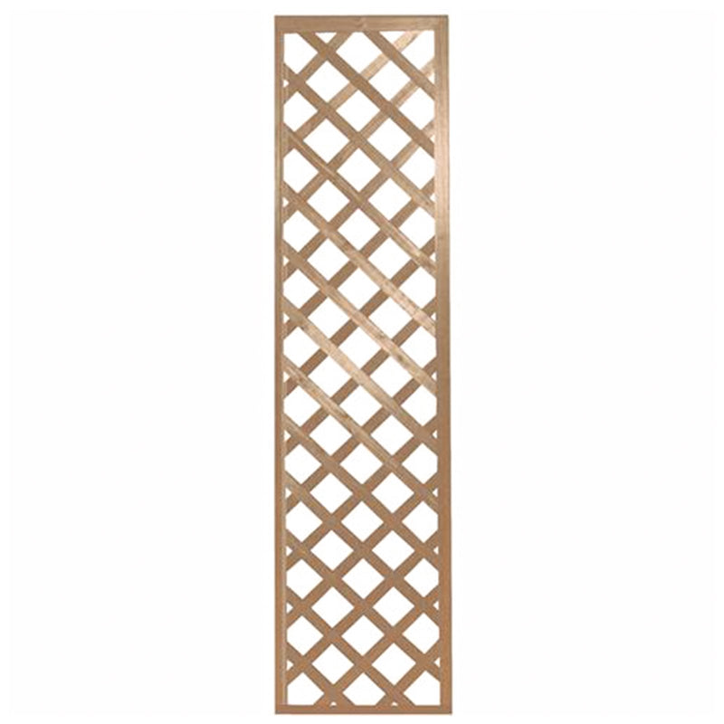 Pannello grigliato "Patio" rettangolare in legno tropicale naturale per recinzioni giardino e terrazzo
