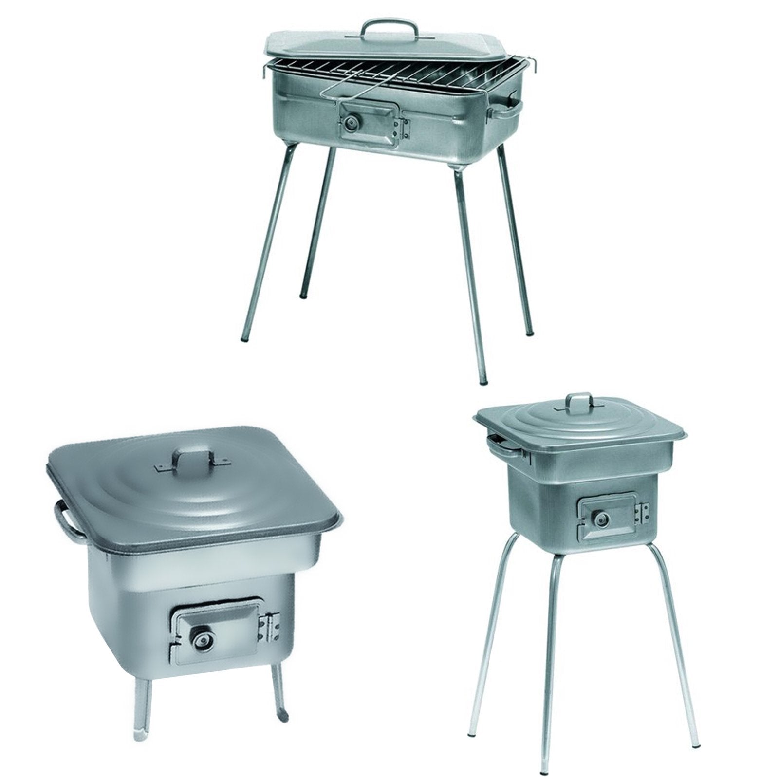 Fornello da barbecue da "Pic Nic" con griglia tappo piedini a carbonella per trasporto