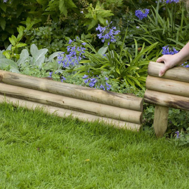 Bordura per aiuole in legno in pino naturale per recinzioni giardino e terrazzo 55 cm