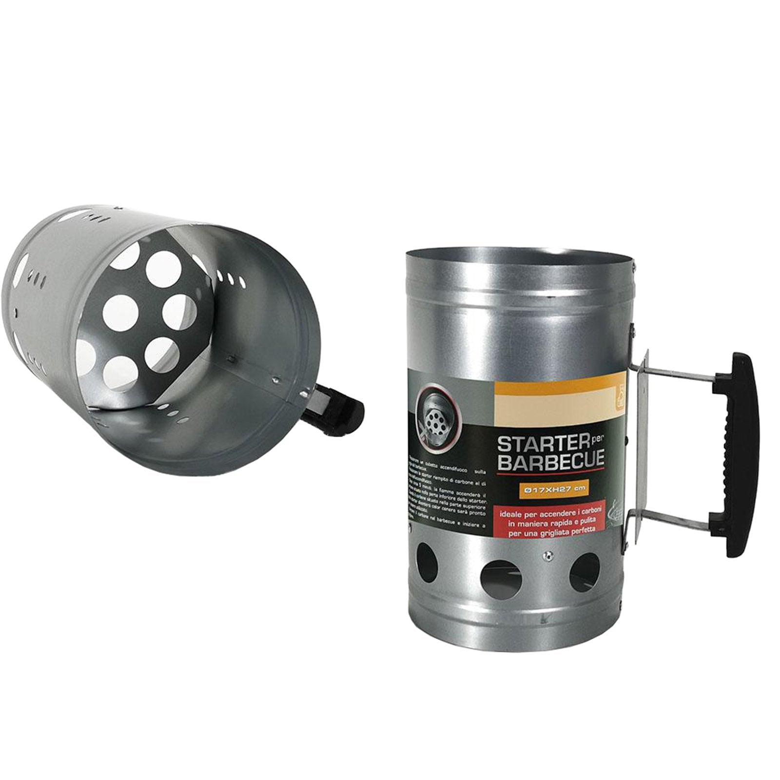 Kit accensione starter per barbecue bbq a carbonella ravviva fiamma