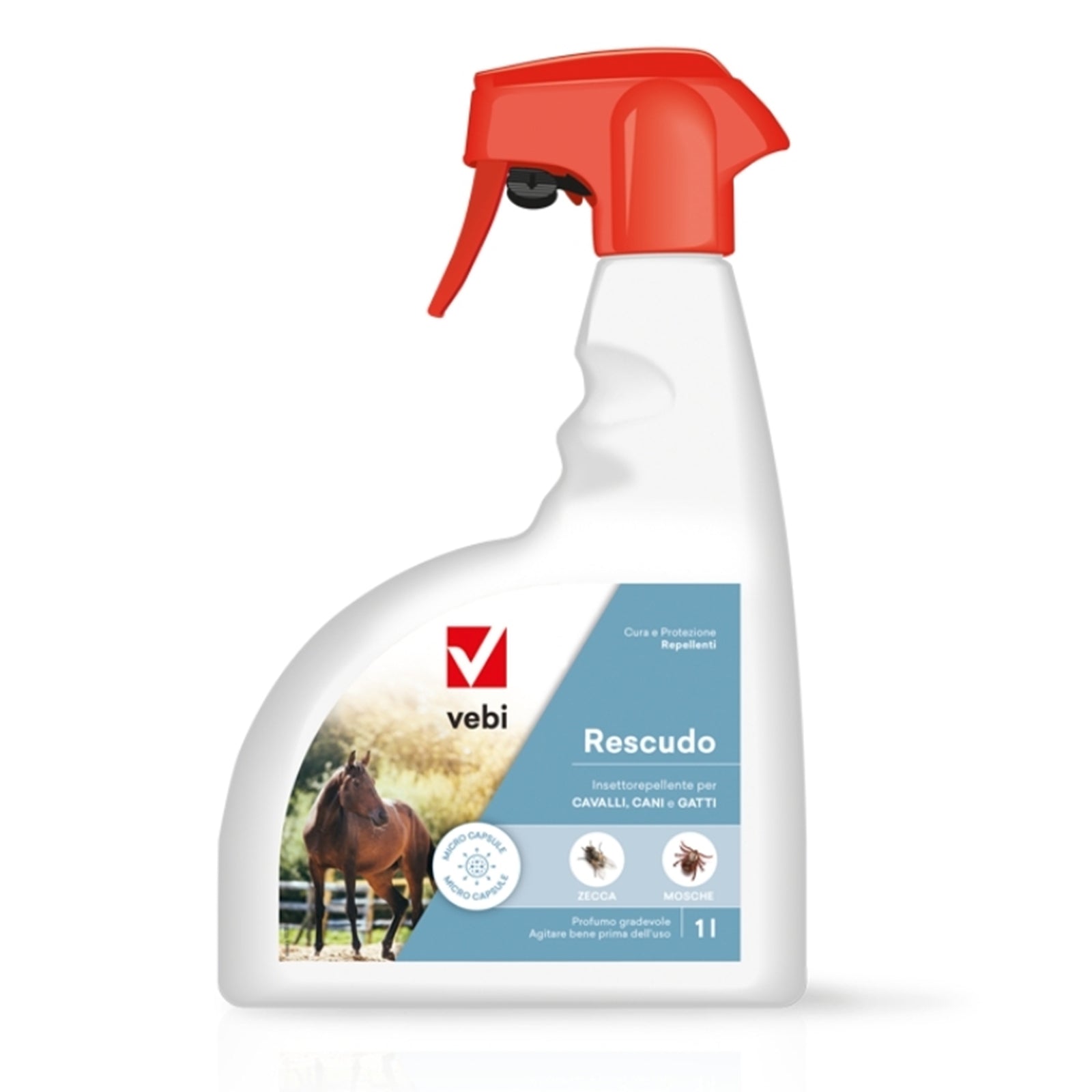 Insetticida professionale "Rescudo" per insetti sul cavallo, cani e gatti repellente spray