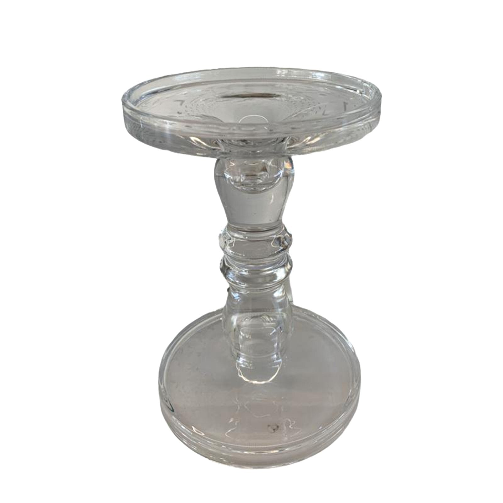 Portacandela in vetro candelabro per candela elegante.