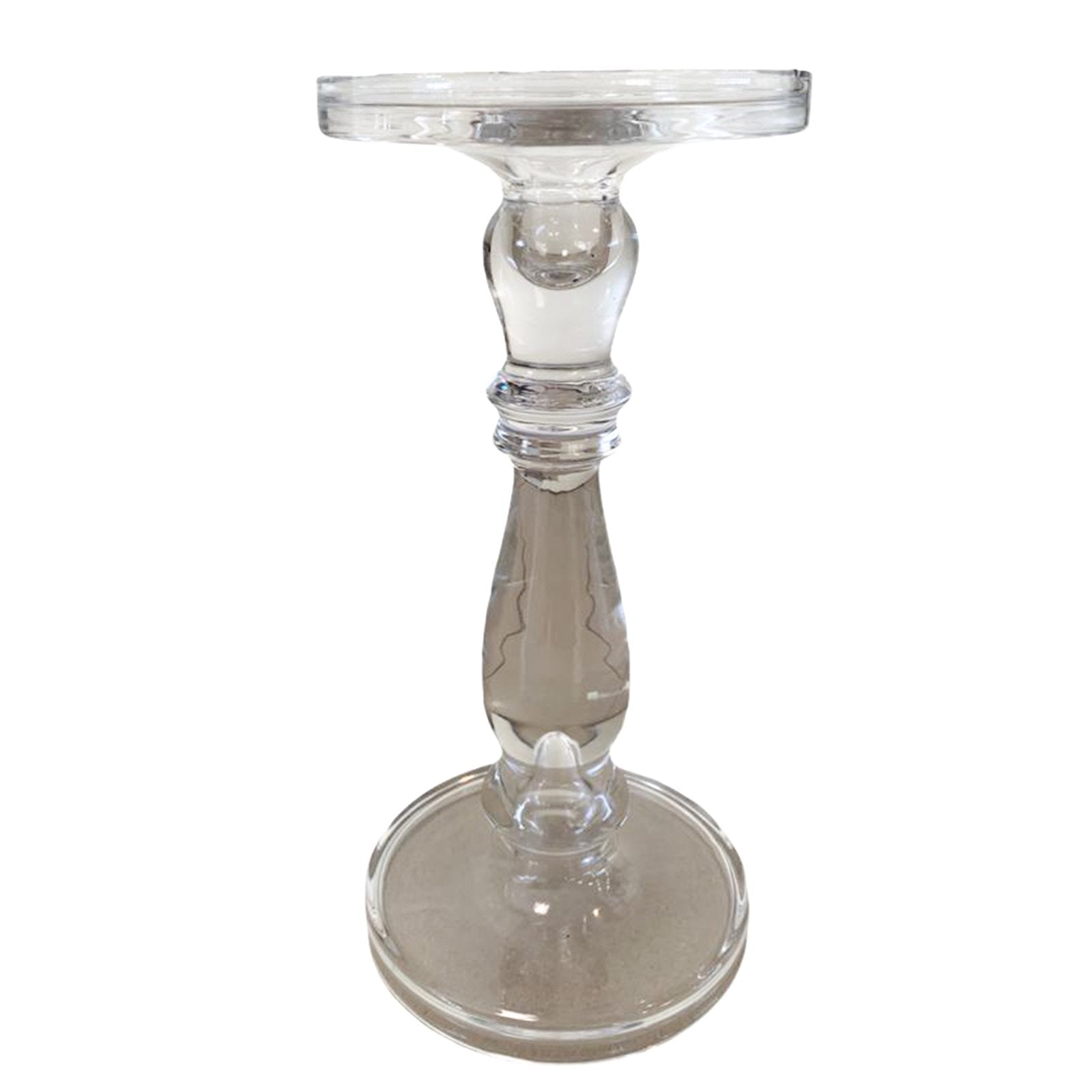 Portacandela in vetro candelabro per candela elegante.