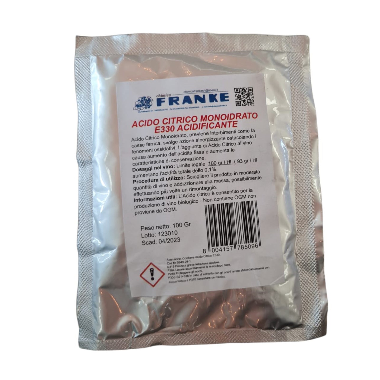 Acido Citrico monoidrato alimentare, enologico, antiossidante, conservativo , lavorazione casearia