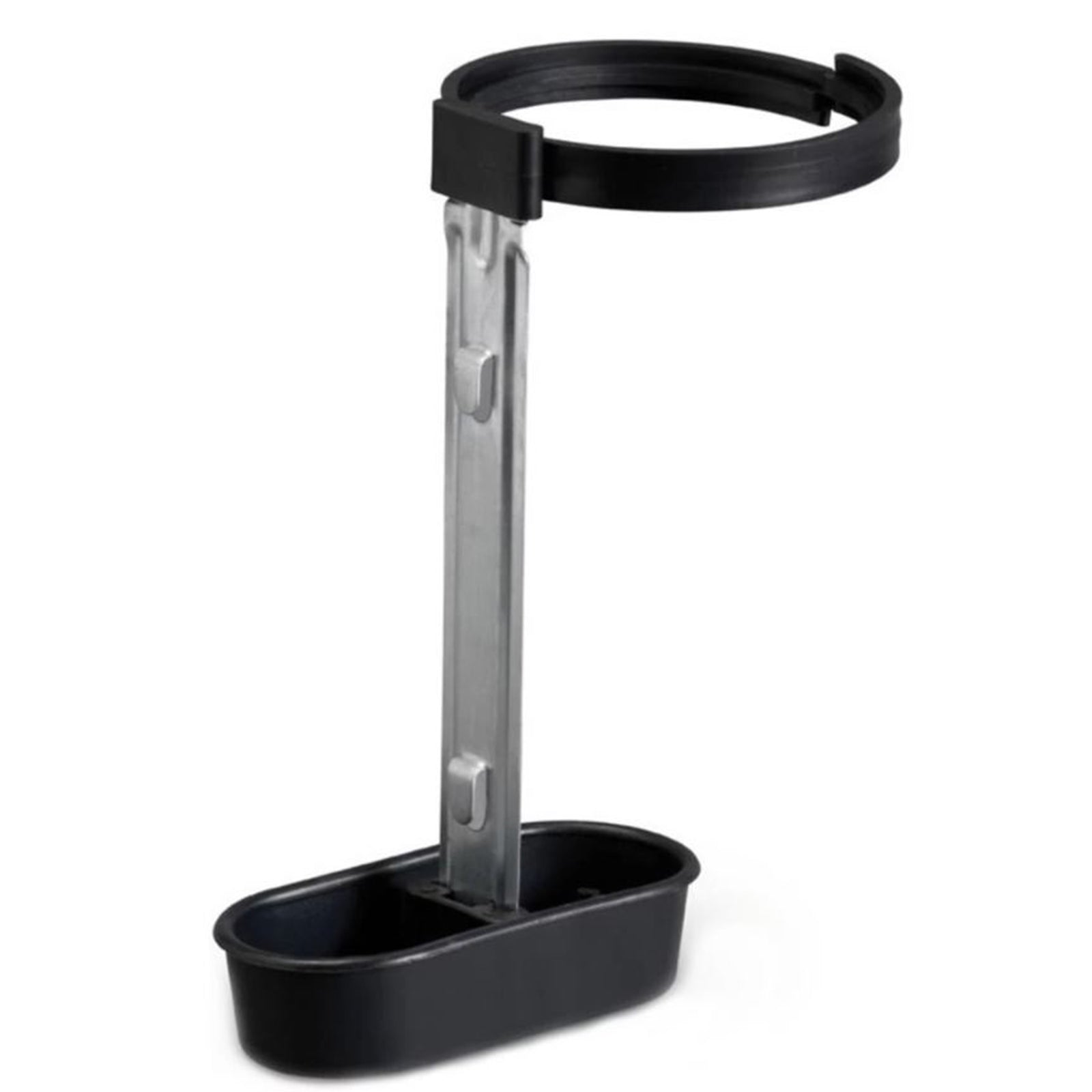 Abbeveratoio per conigli porta bottiglia in PVC con asta in ferro zincato