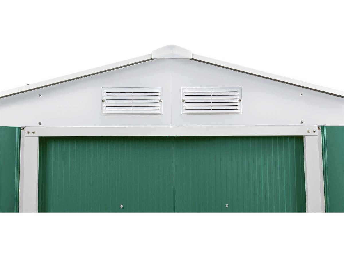 Ripostiglio in metallo verde e Beige deposito da giardino e veranda capanno per attrezzi