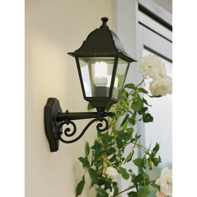 Lanterna da parete "Old Nero" lampada da esterno in alluminio anticato 60 w