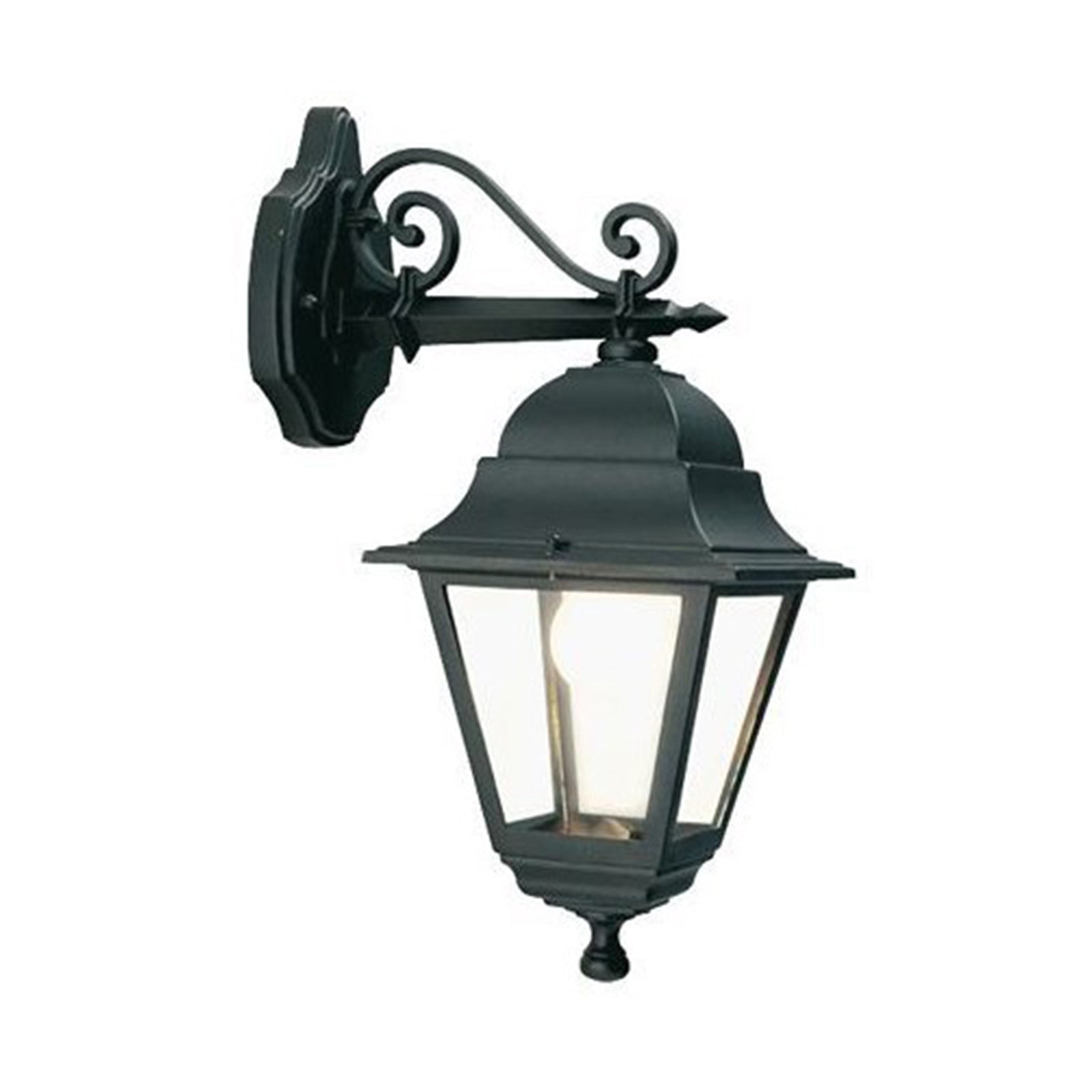 Lanterna da parete "Old Nero" lampada da esterno in alluminio anticato 60 w