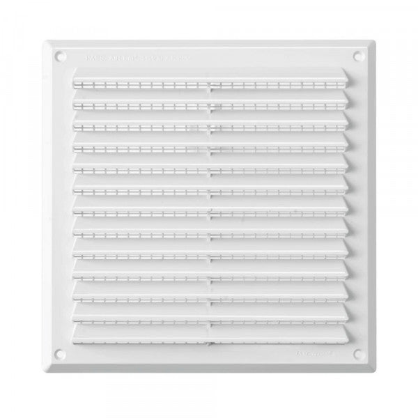 Griglia d'aerazione rettangolare in ABS sovrapponibile con rete