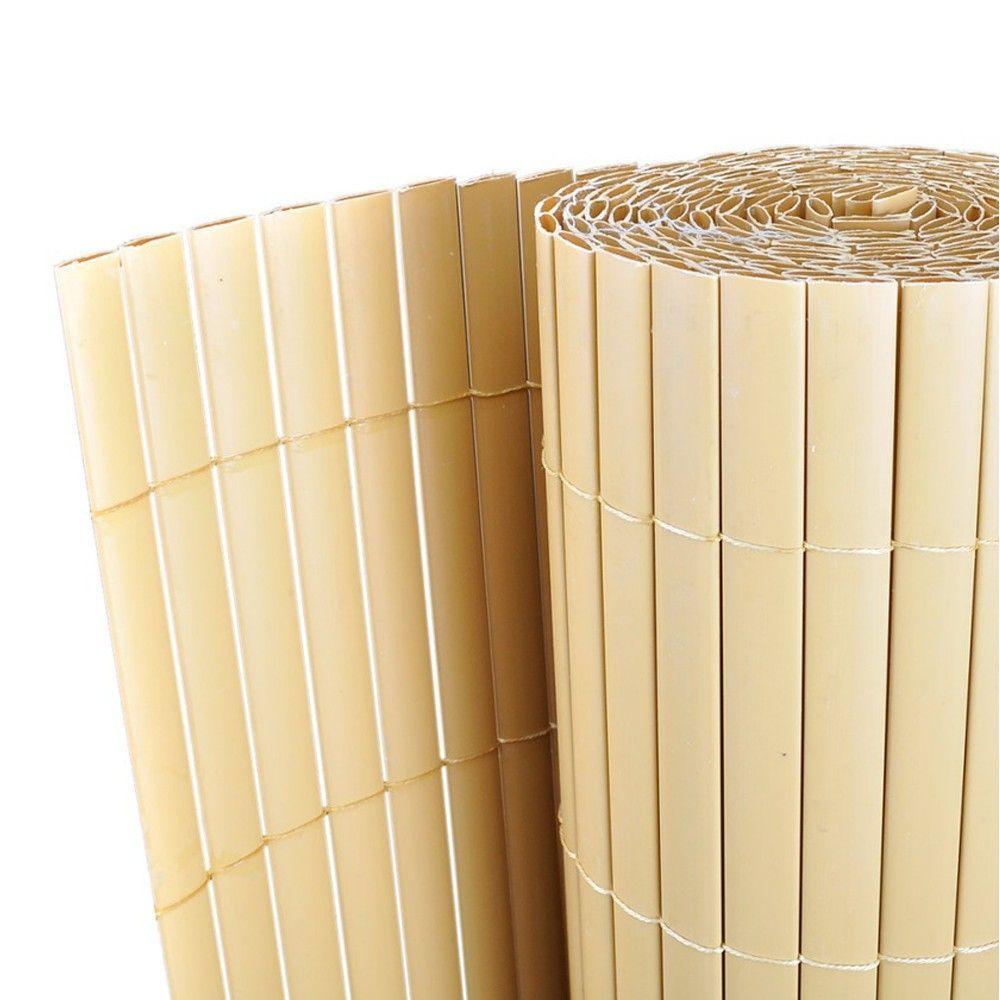 Arella doppia canniccio in PVC Avana ombreggiante per recinzioni