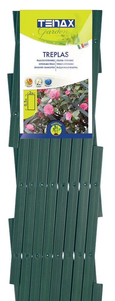 Traliccio estensibile per piante rampicanti in pvc Verde