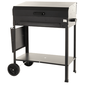 Barbecue a carbonella "Polifemo" griglia regolabile con ruote e tappo "Made in Italy"