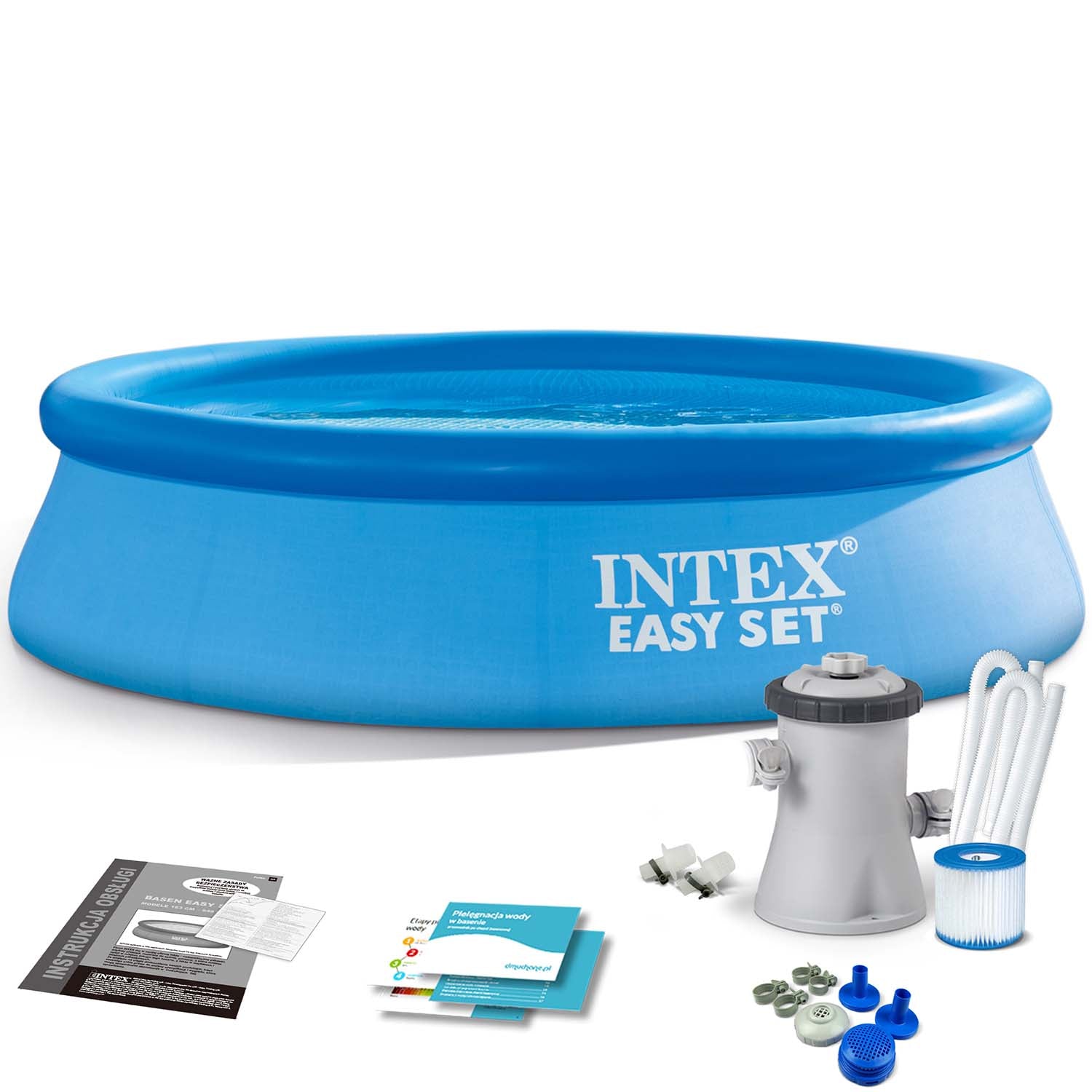 Piscina gonfiabile fuori terra rotonda con pompa "Easy" 244 x h 61 cm