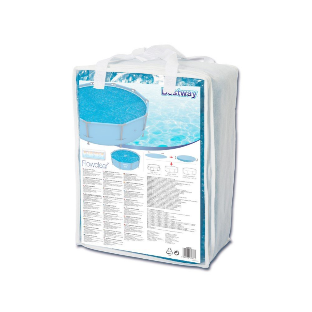 Telo galleggiante solare copertura termica per piscina tonda Ø 305 cm