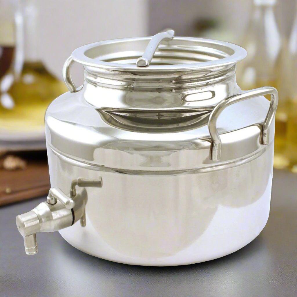 Contenitore in acciaio inox AISI 304 per olio d'oliva "Made in Italy"