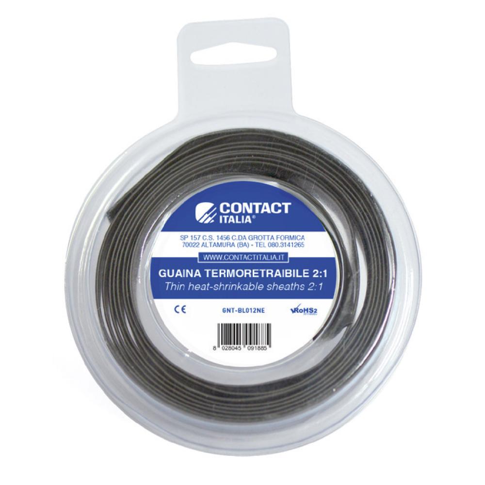 Guaina Termoretraibile in Blister (Nera) 2:1 per rivestimento cavi elettrici