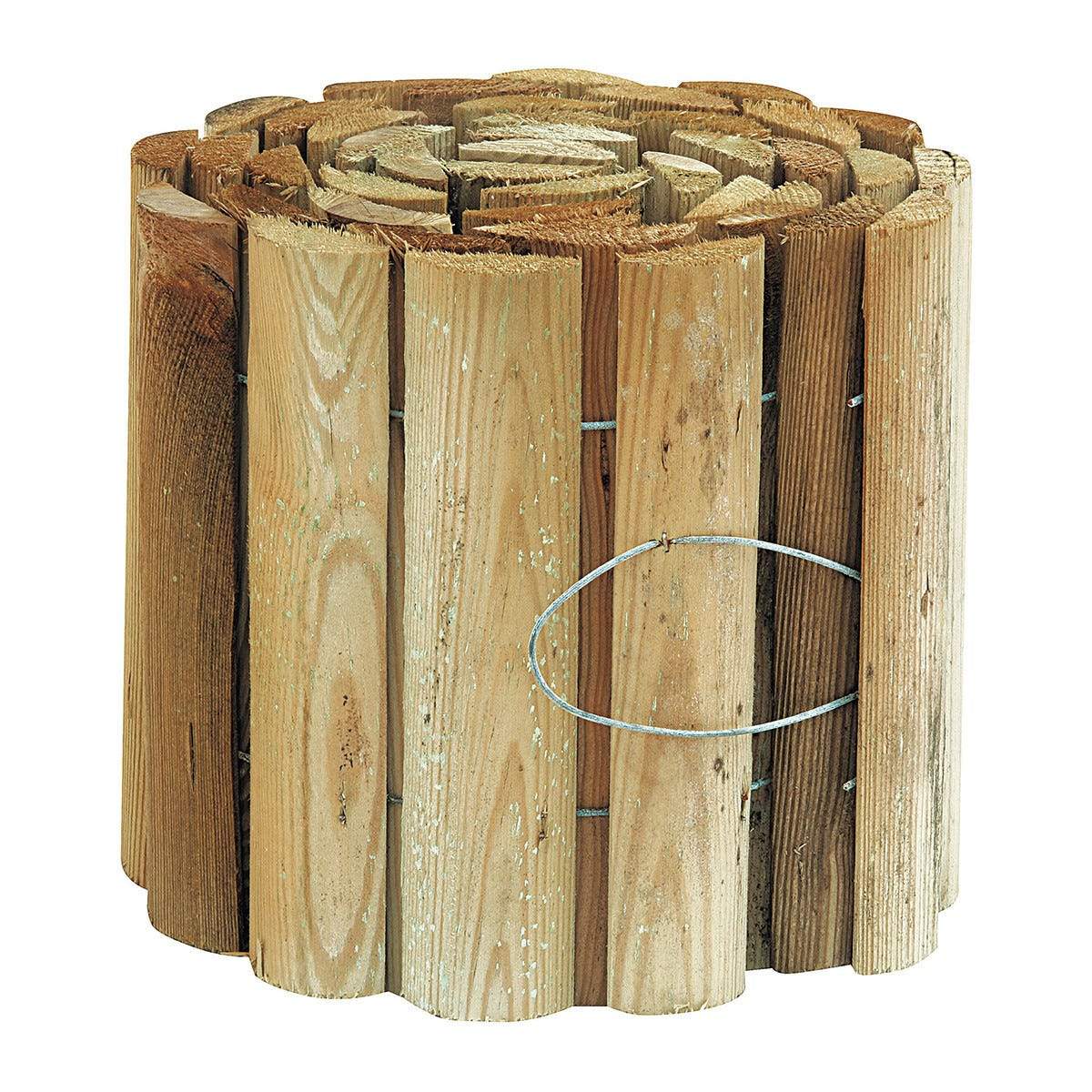 Bordura per aiuole in legno "Lasa" di pino naturale per recinzioni giardino e terrazzo