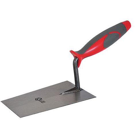 Cazzuola per muratore punta quadra in acciaio temperato con manico antiscivolo