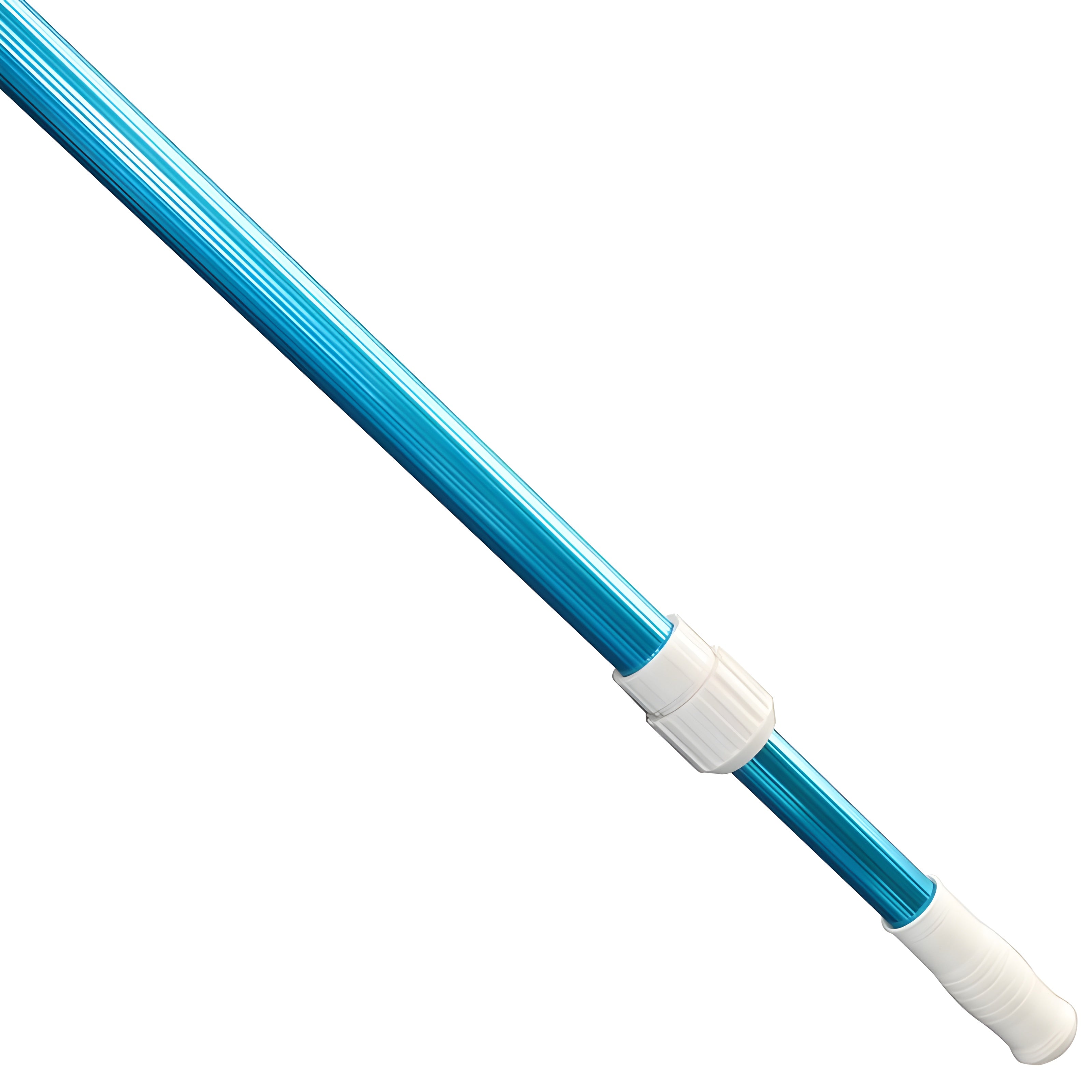 Asta telescopica in alluminio per piscina manico universale retino, spazzola ed aspirafango