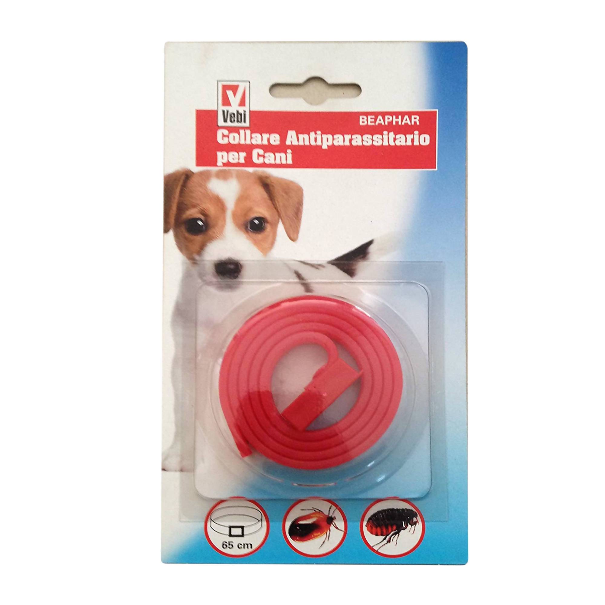 Collare antiparassitario contro pulci e zecche per Cani durata 4 mesi 100 gr - 65 cm