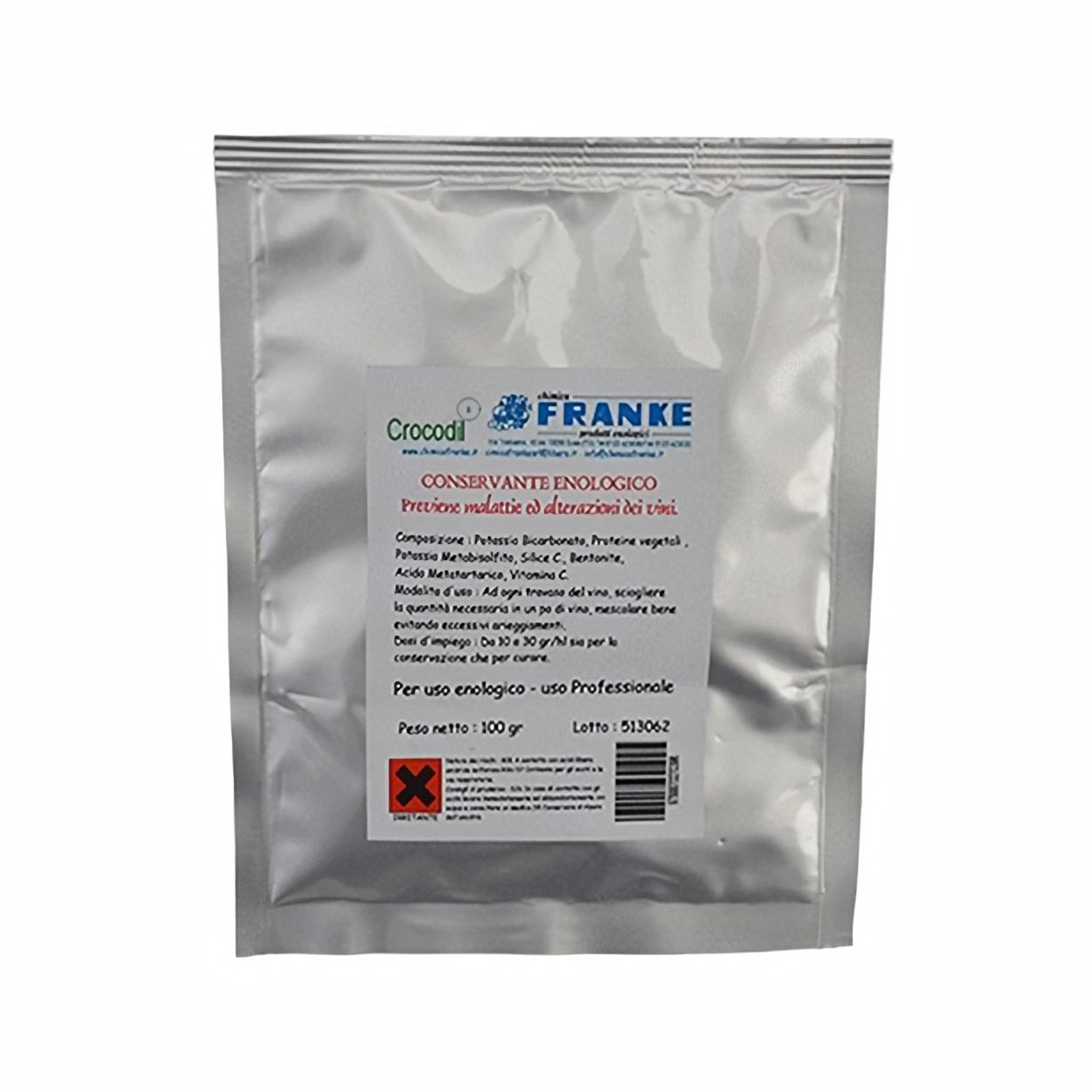 Conservante enologico per prevenire alterazioni e malattie del vini 100 grammi