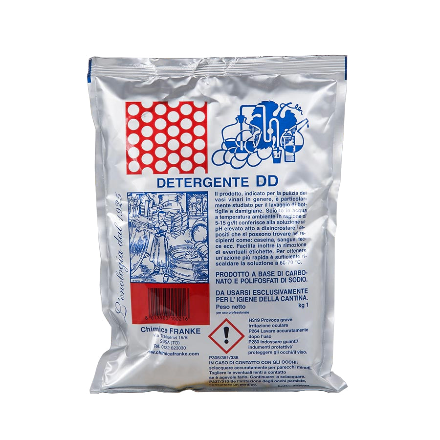 Detergente per pulizia completa di botti, bottiglie e damigiane da vino