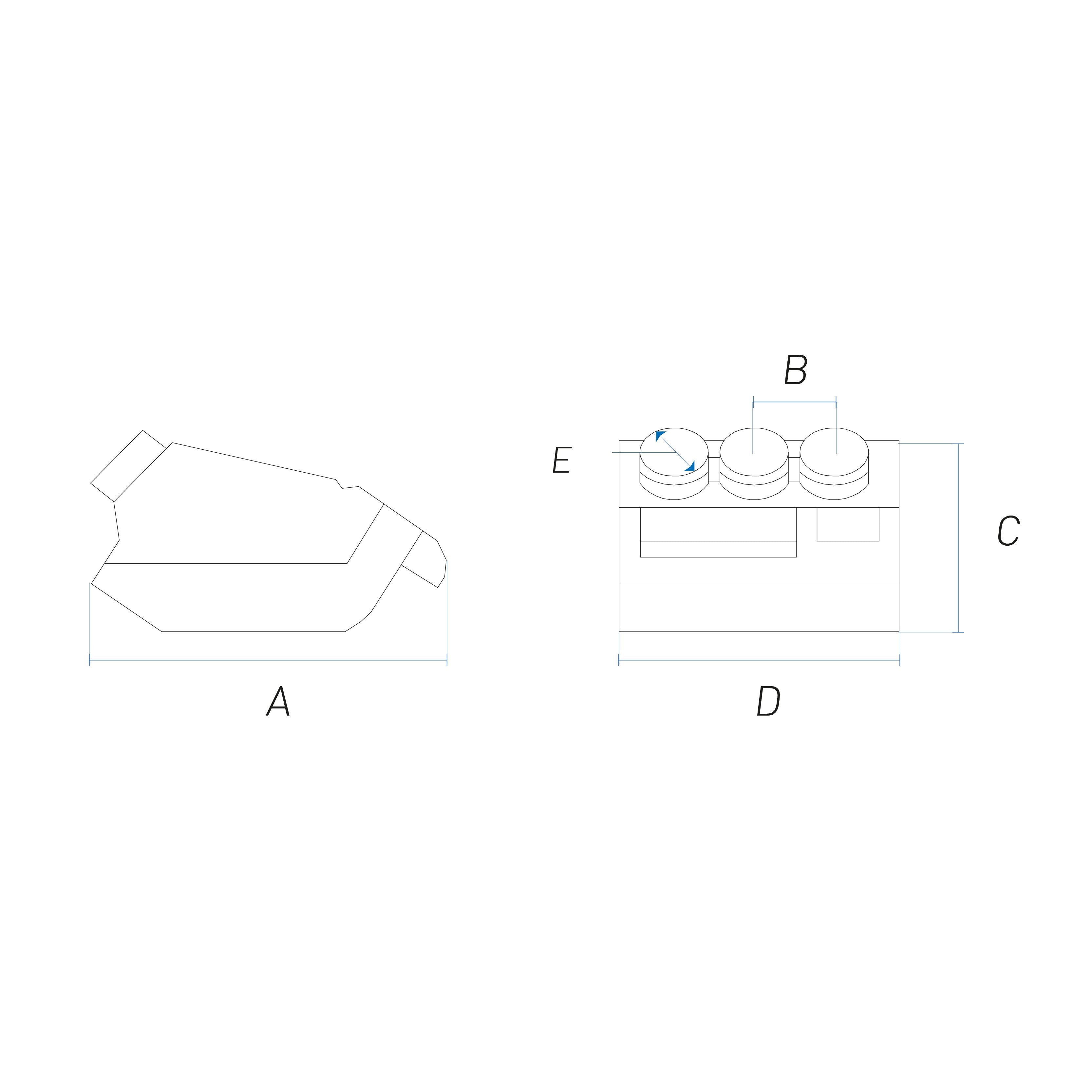 Morsetto ad innesto con levetta per collegamento cavi elettrici
