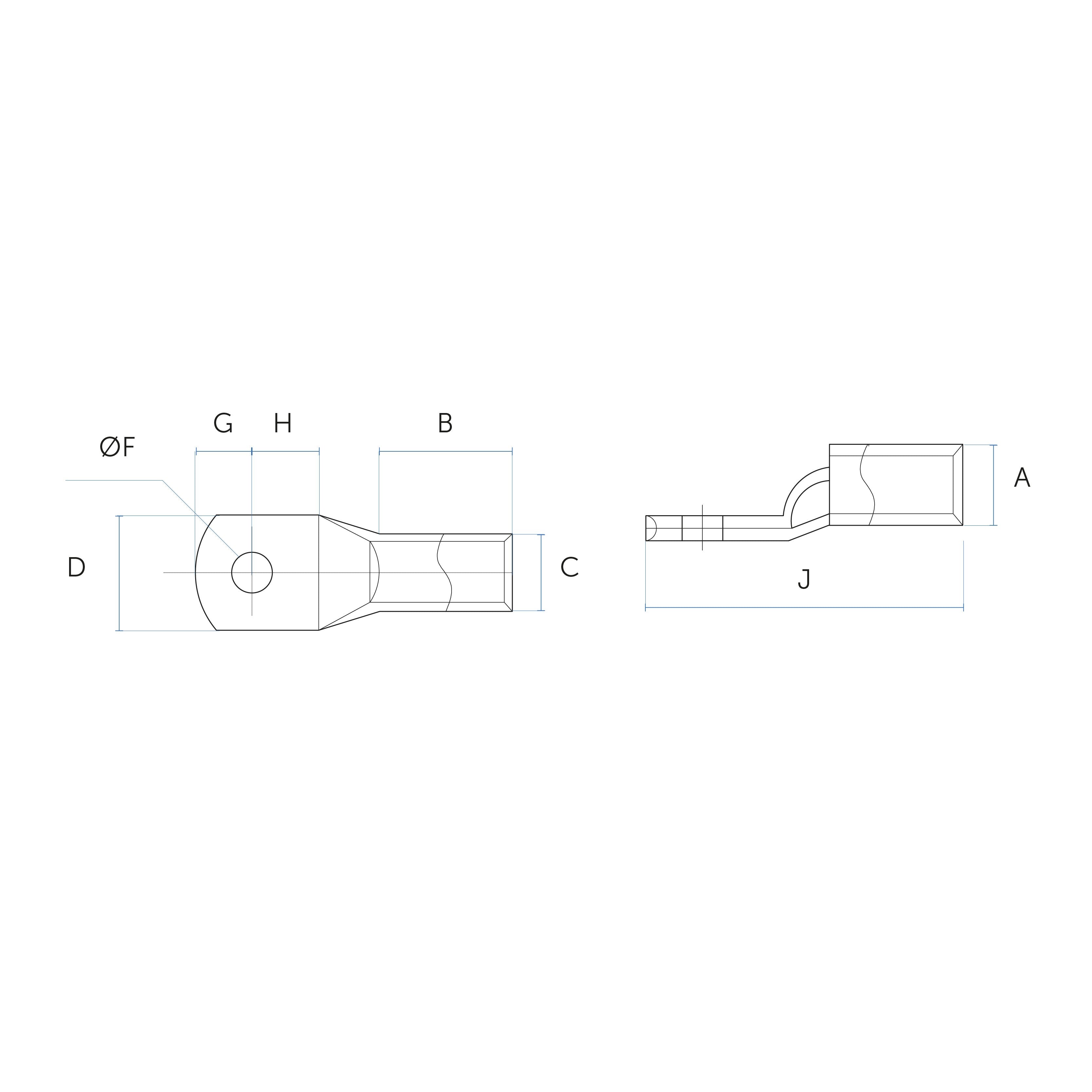 Capocorda nudo in rame stagnato per collegamento cavi elettrici