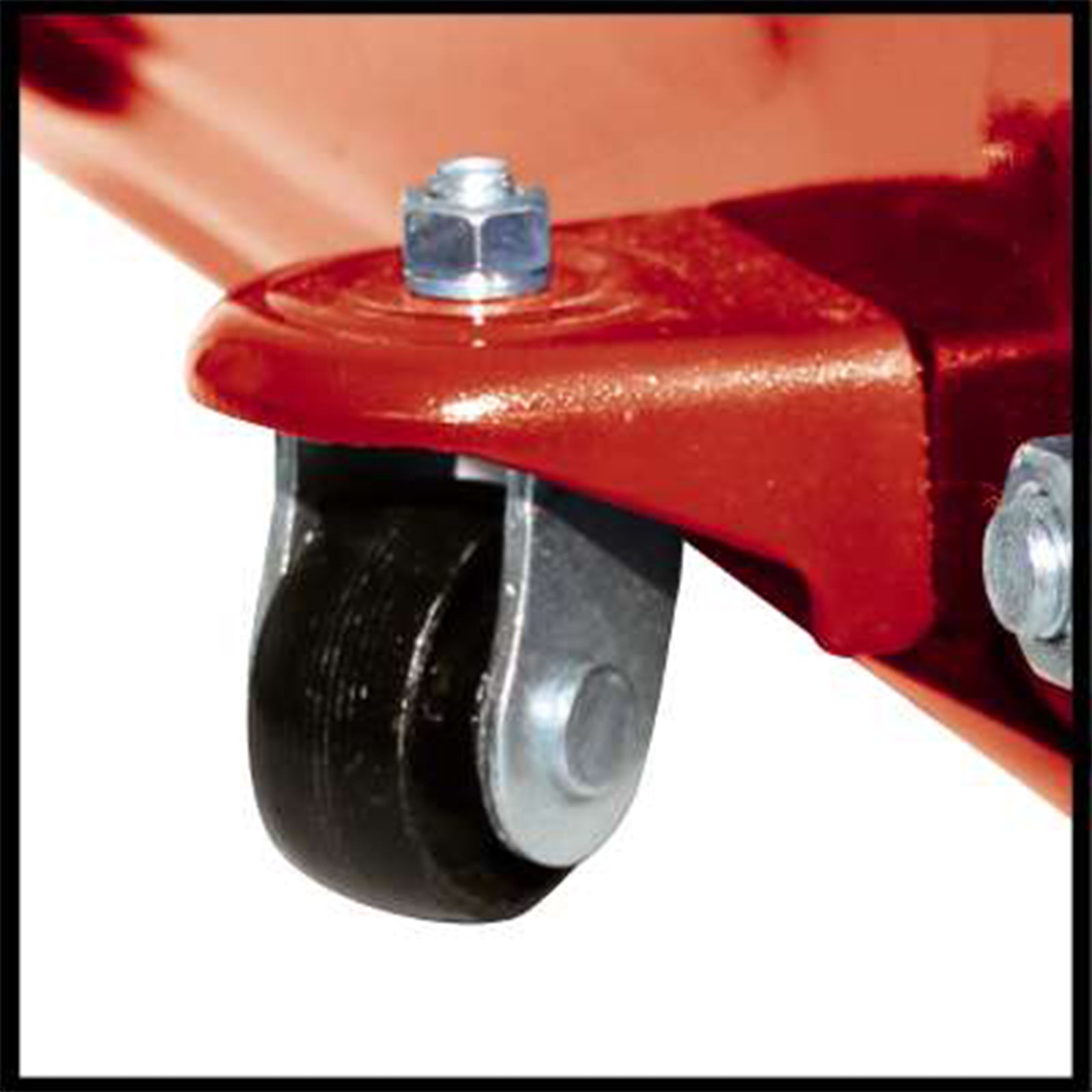 Cricchetto idraulico cric carrellabile con ruote e maniglia altezza max 33cm