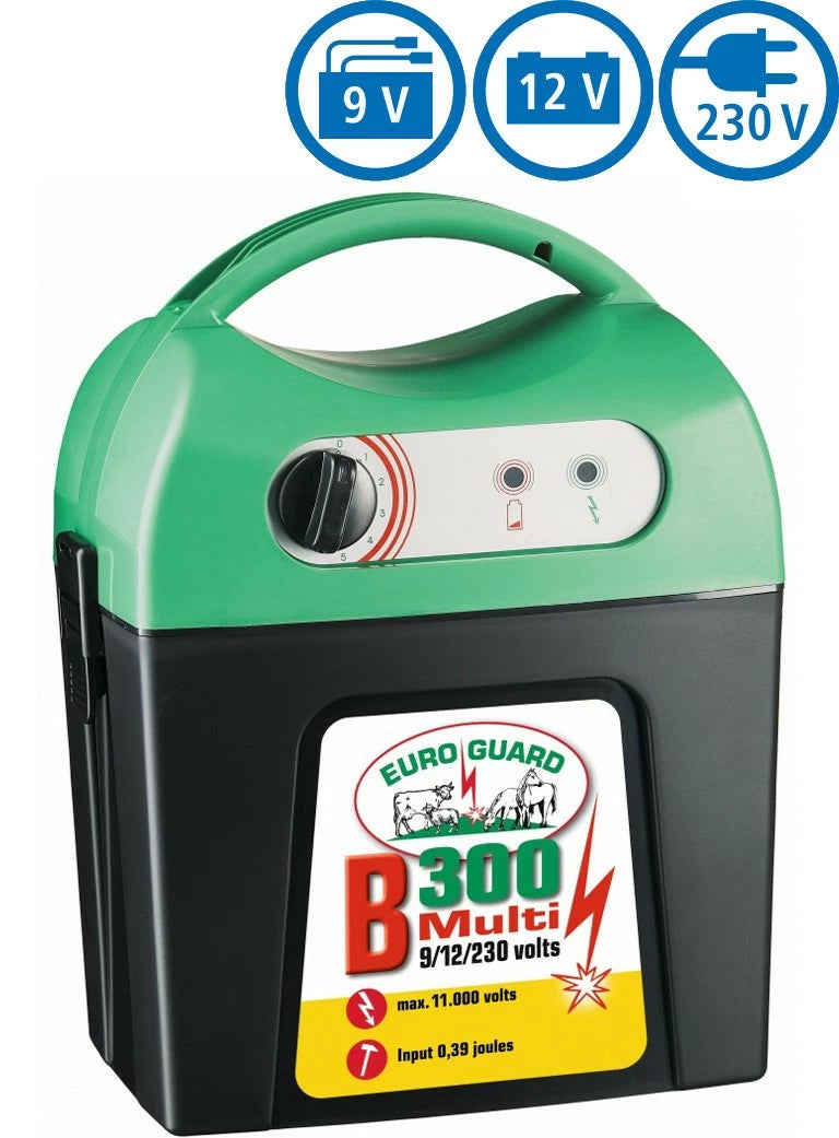 Elettrificatore recinto elettrico per Bovini ed Equini "B300 Multi" 9/12/230 V
