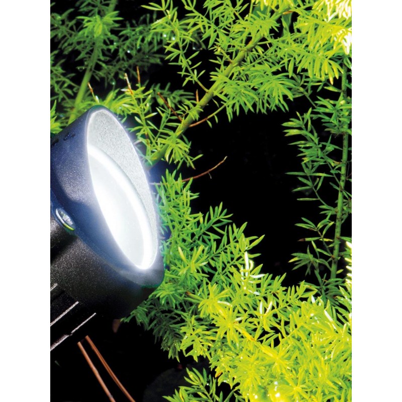 Faretto orientabile a led da giardino in alluminio nero 6 w