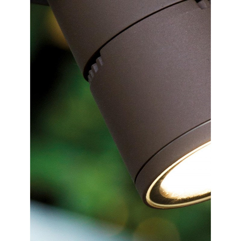 Faretto orientabile a led da giardino in alluminio corten 9 w