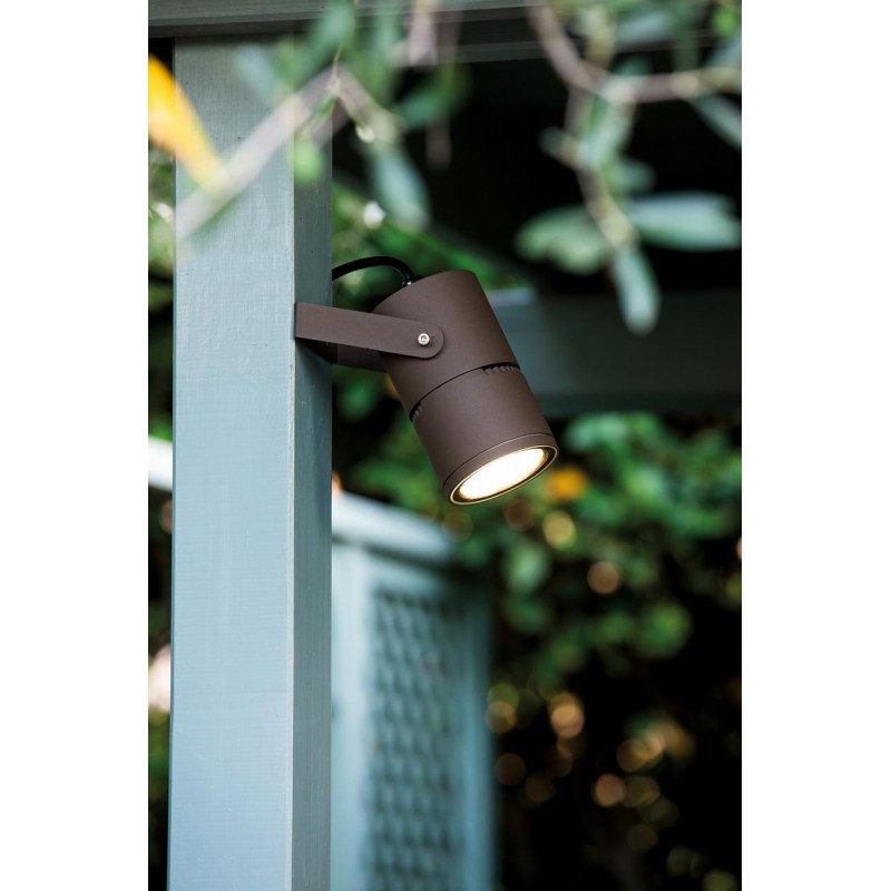 Faretto orientabile a led da giardino in alluminio corten 9 w