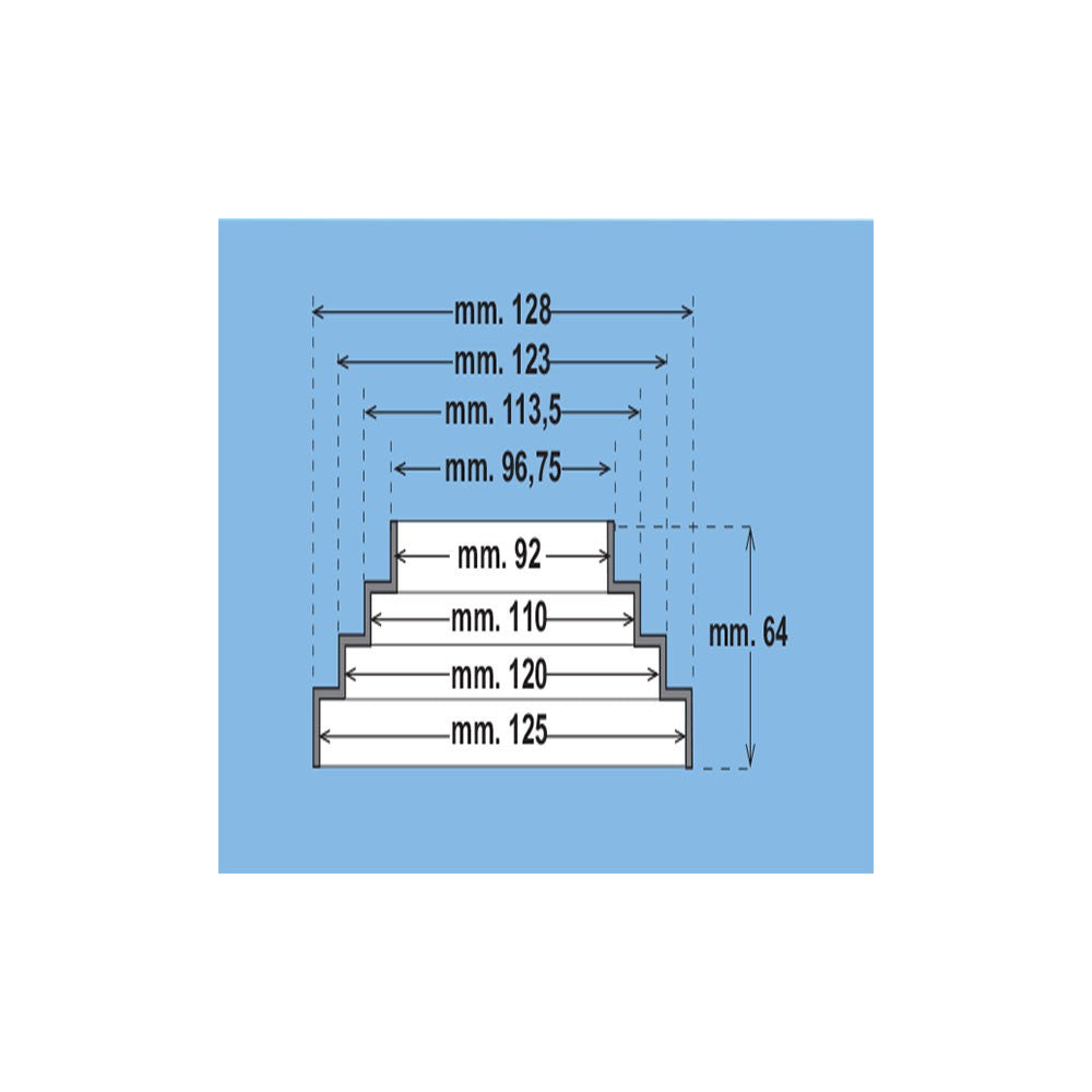 Riduzione a cono per tubo aerazione canalizzata sezione Tonda in ABS