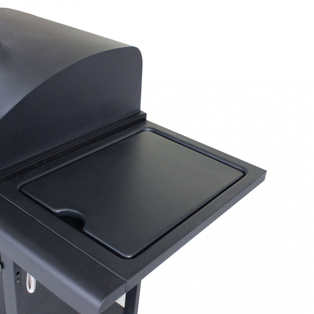 Barbecue bbq a gas con fornello laterale 2 fuochi+1