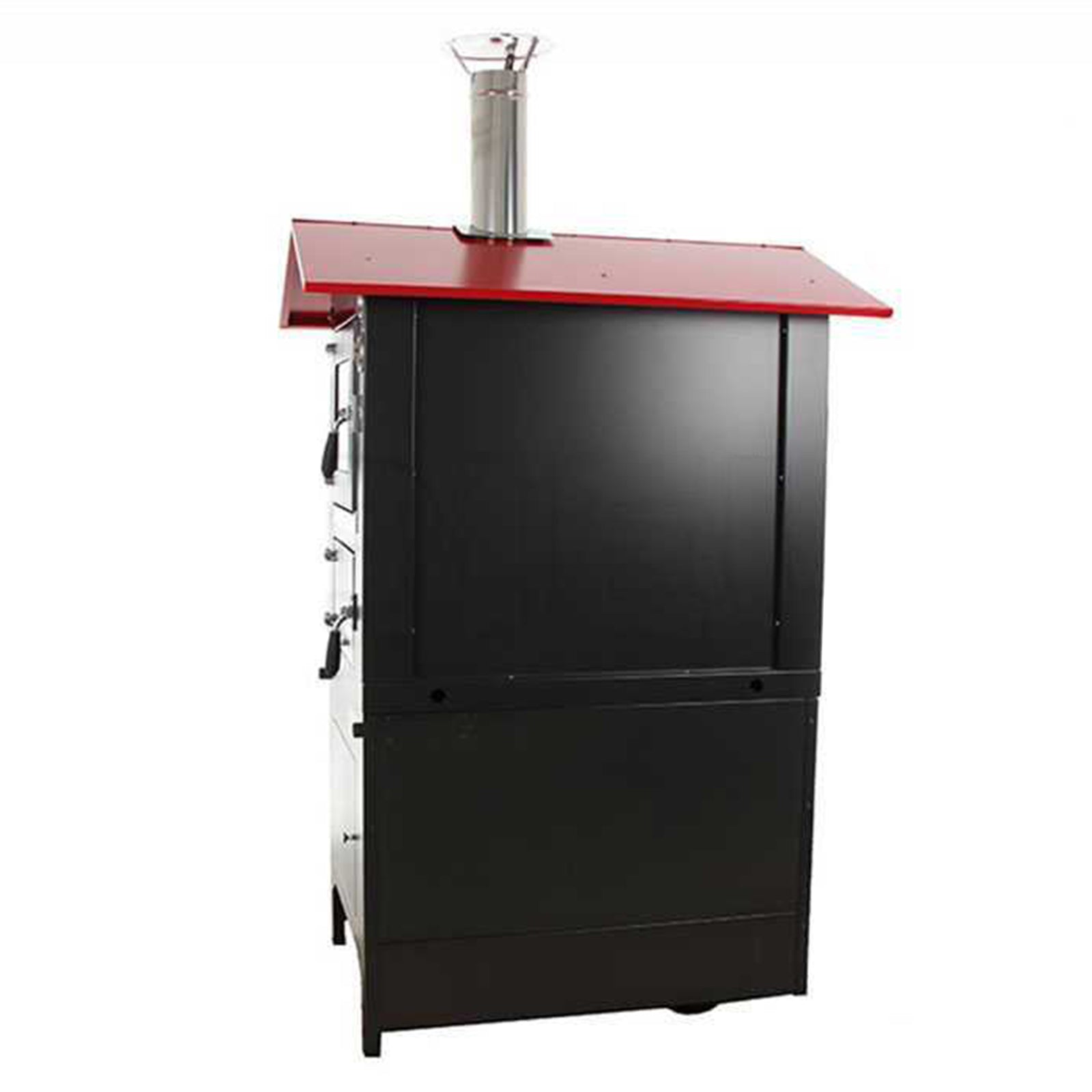 Forno a legna per pizze in acciaio inox ventilato da esterno con ruote "Made in Italy"