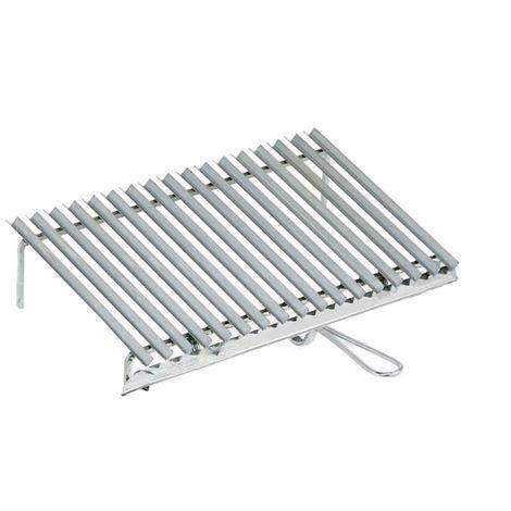 Griglia in acciaio bistecchiera scola grasso per barbecue e camino "Made in Italy"