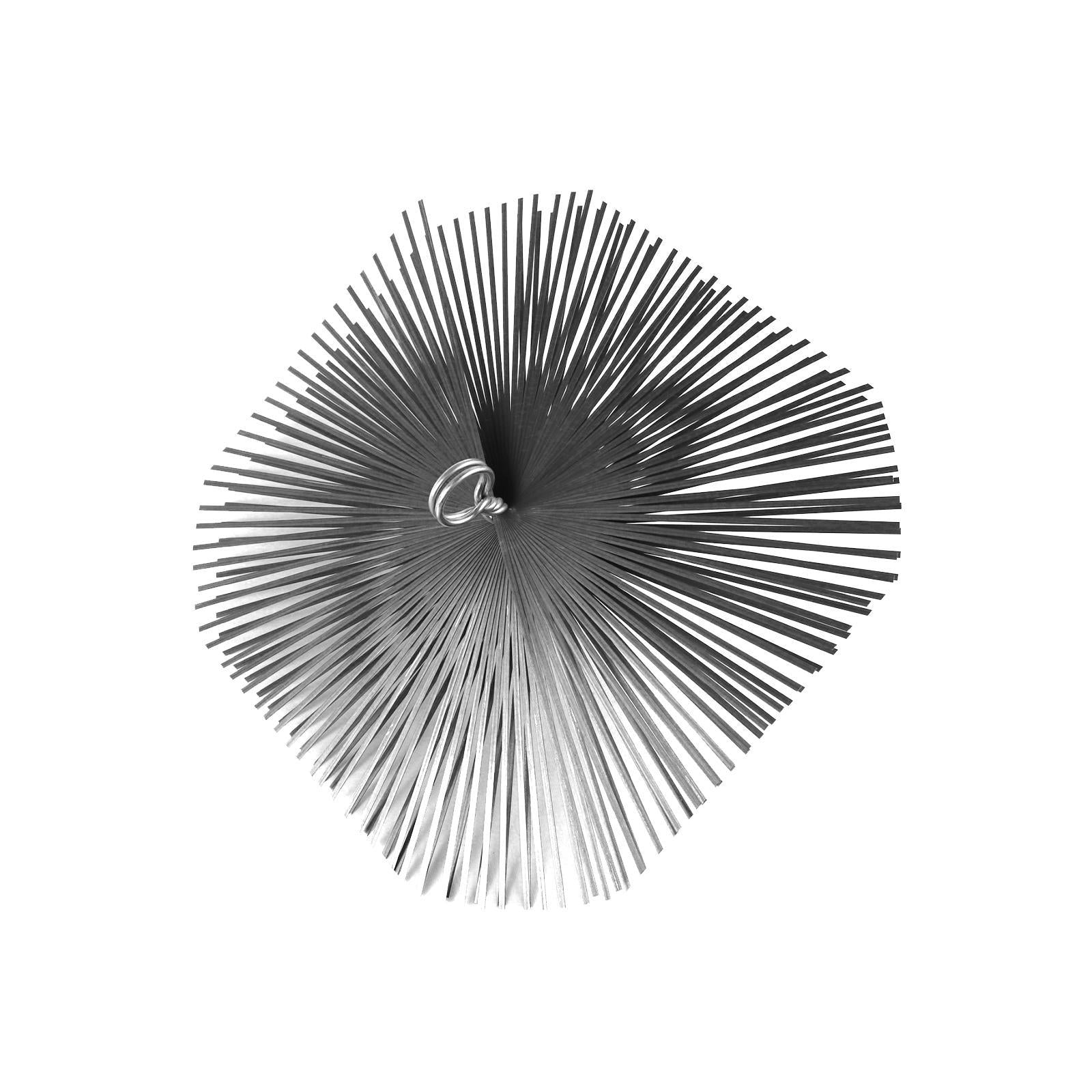 Scovolo in acciaio "quadrato" per spazza camini tipo professionale, pulizia canne fumarie.