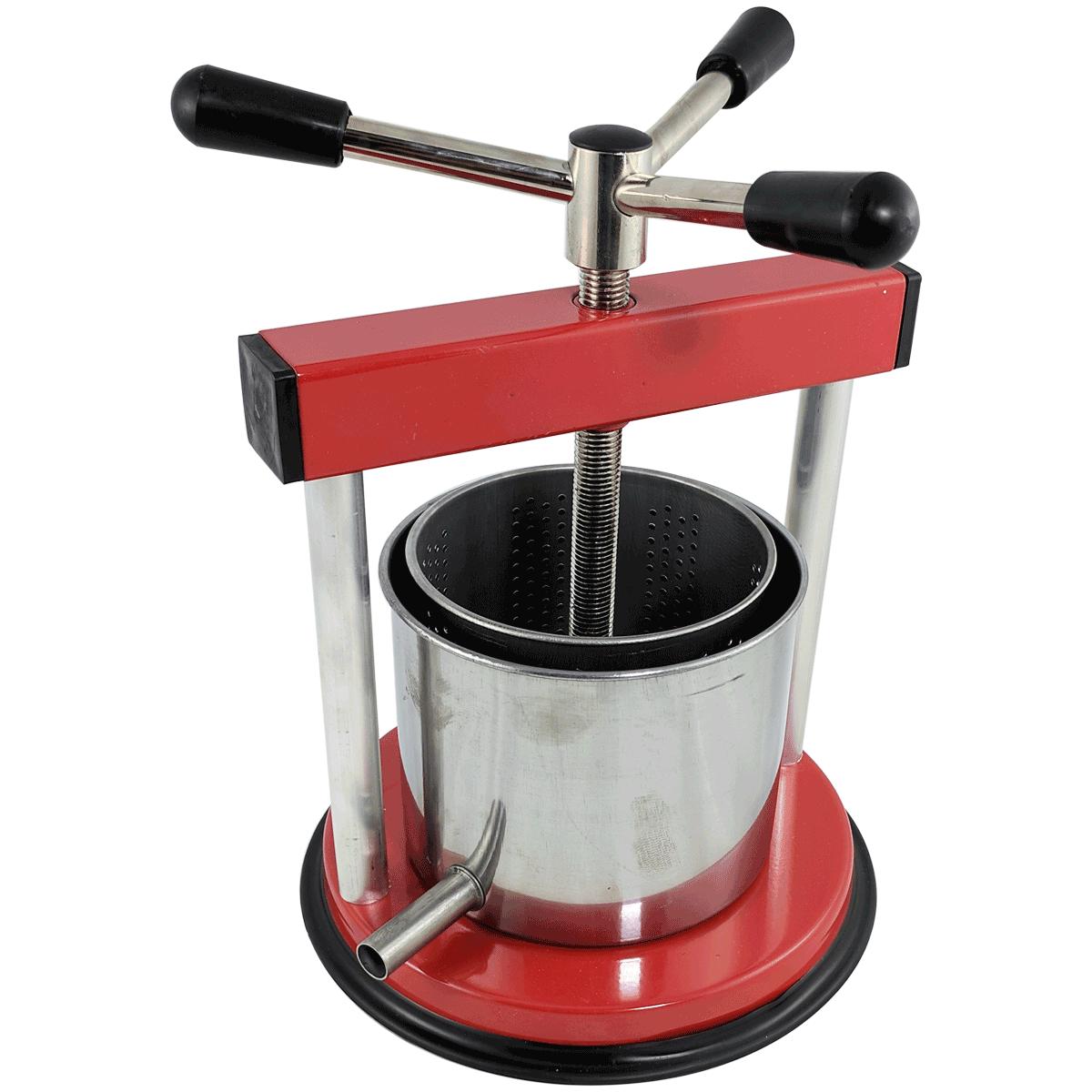 Torchietto premitutto in Acciaio inox, adatto come pressa per liquore, frutta ed olive