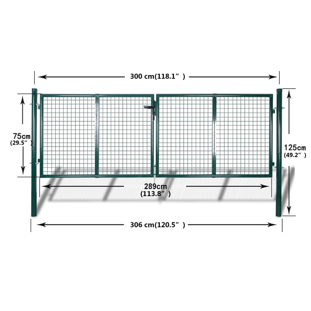 Cancello pedonale per recinzione con pannelli rigidi modulari "Border" maglia 5 x 5 cm