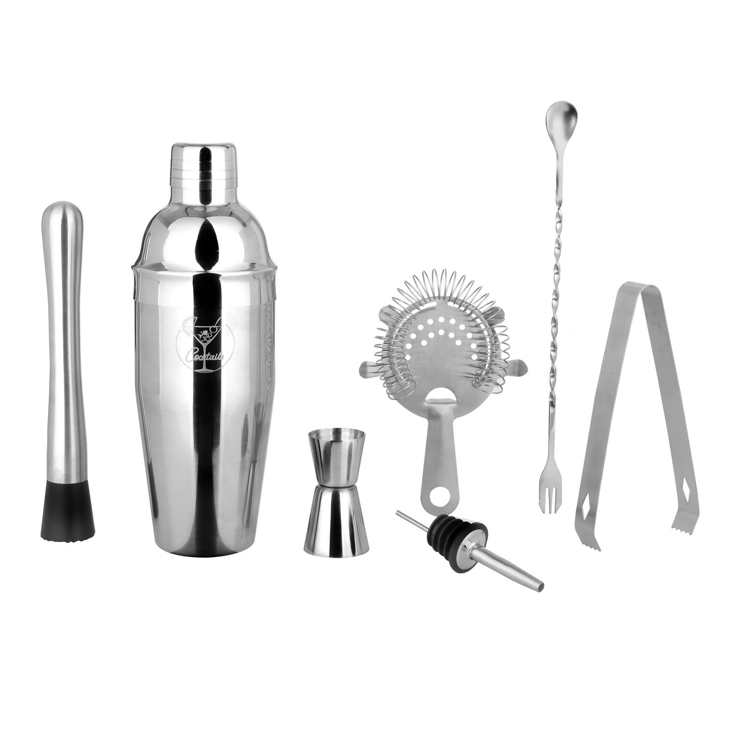 Set bartender 7 pezzi Shaker per cocktail idea regalo per barman