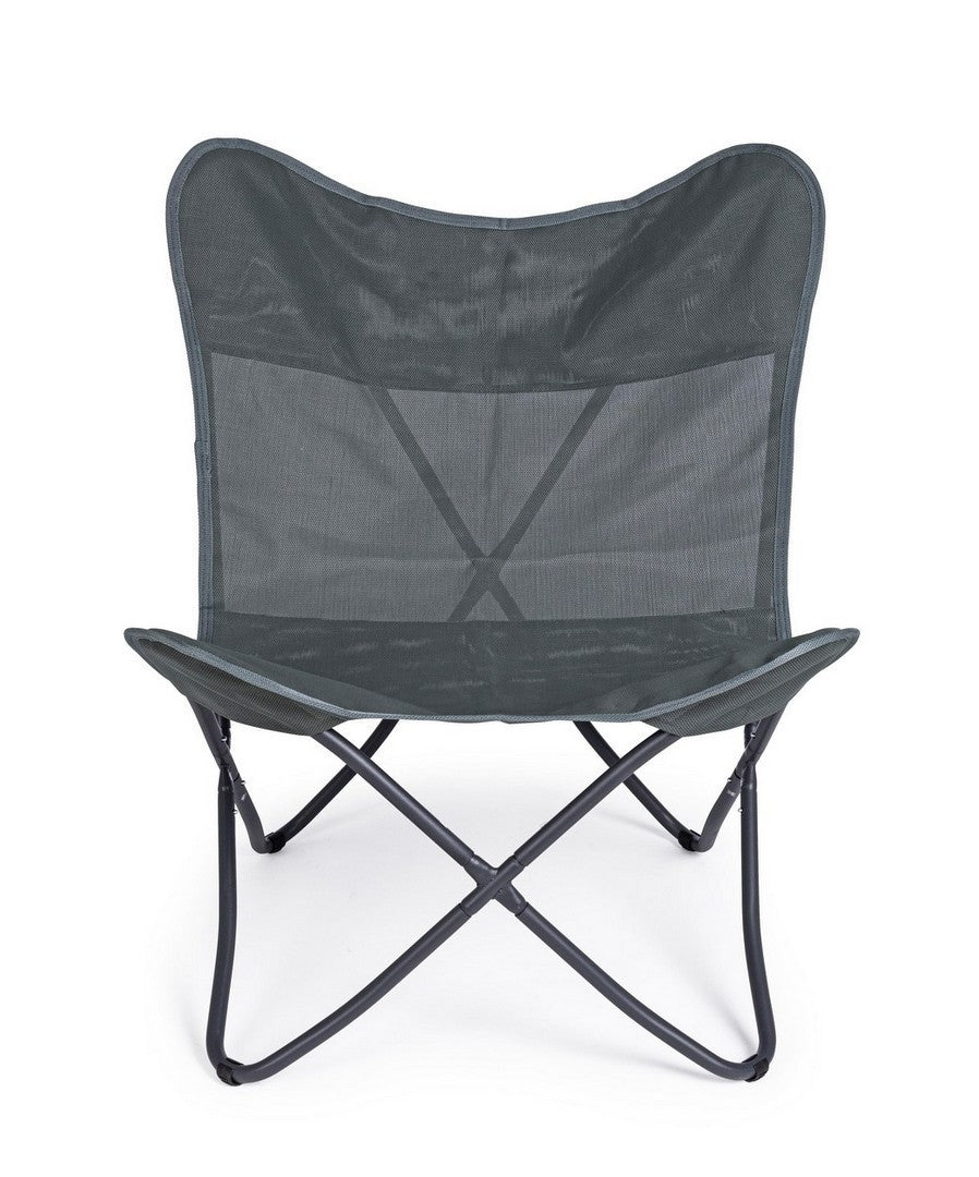 Sedia da mare "Butterfly Gabicce" pieghevole con struttura in acciaio seduta e schienale