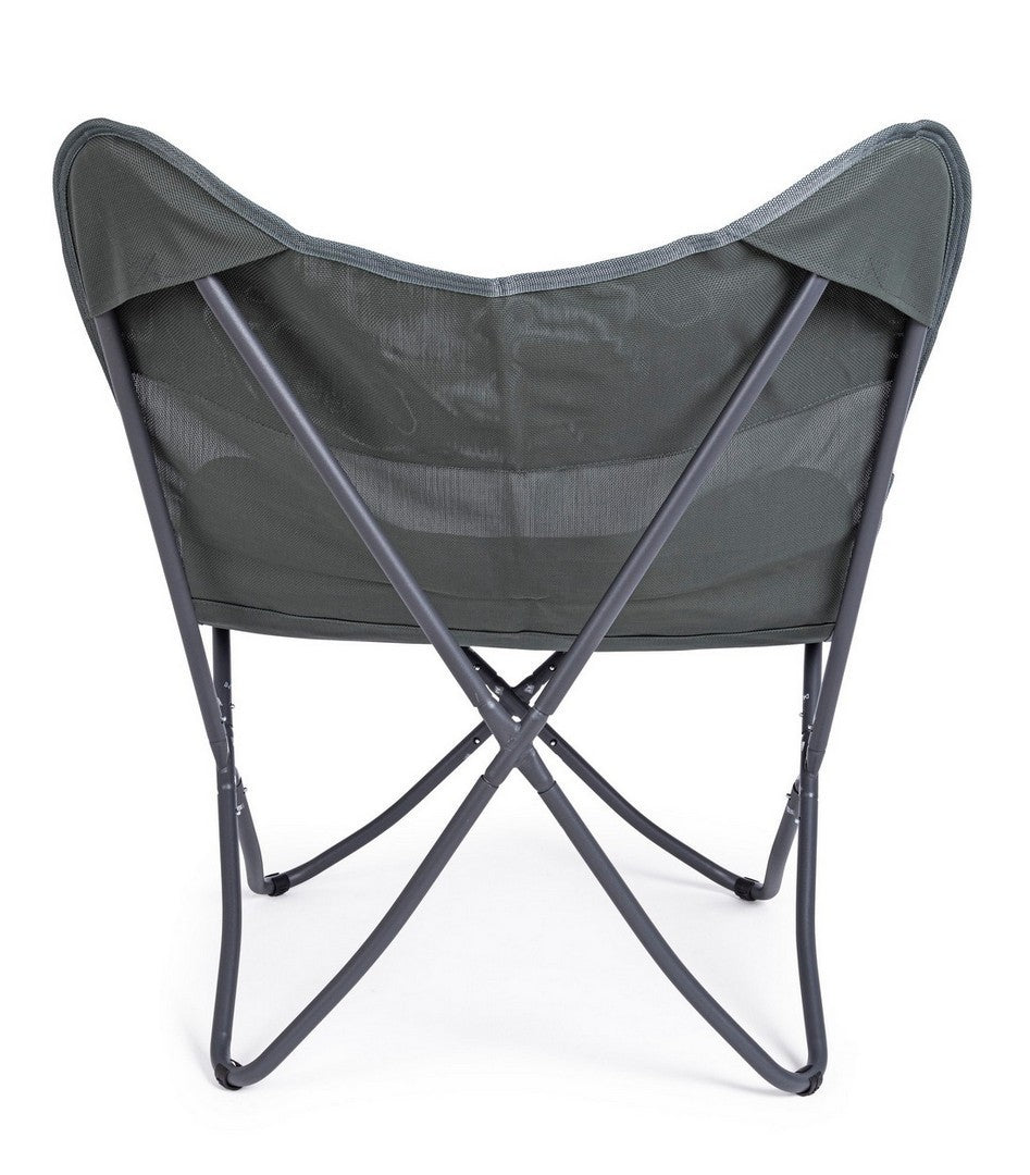 Sedia da mare "Butterfly Gabicce" pieghevole con struttura in acciaio seduta e schienale