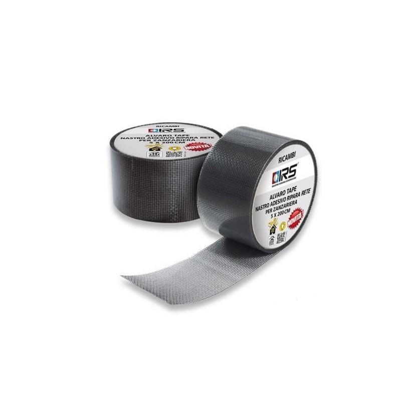 Nastro autoadesivo ripara zanzariere in fibra di vetro, riparazione Fai da Te 2 mt