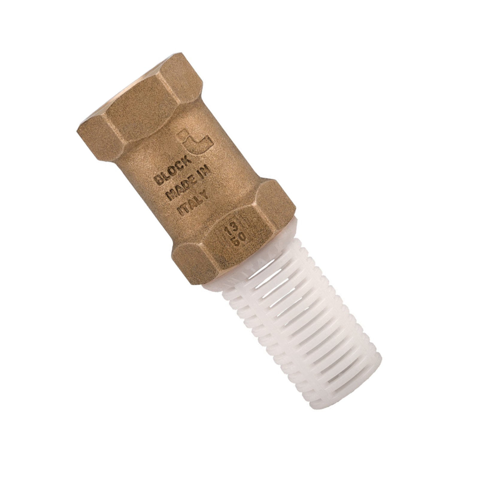 Valvola di fondo "Block" con corpo in ottone per impianti idraulici