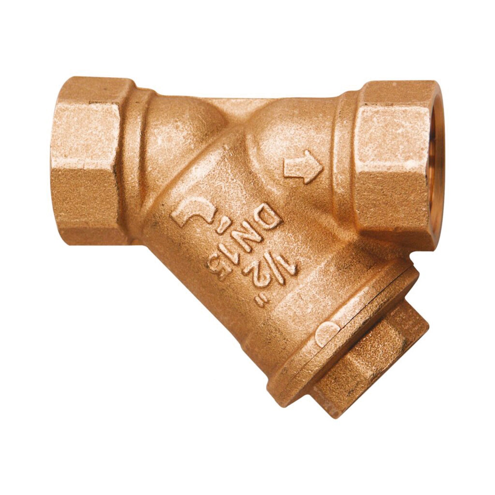 Filtro ad Y in ottone con attacchi filettati femmina/femmina per irrigazione