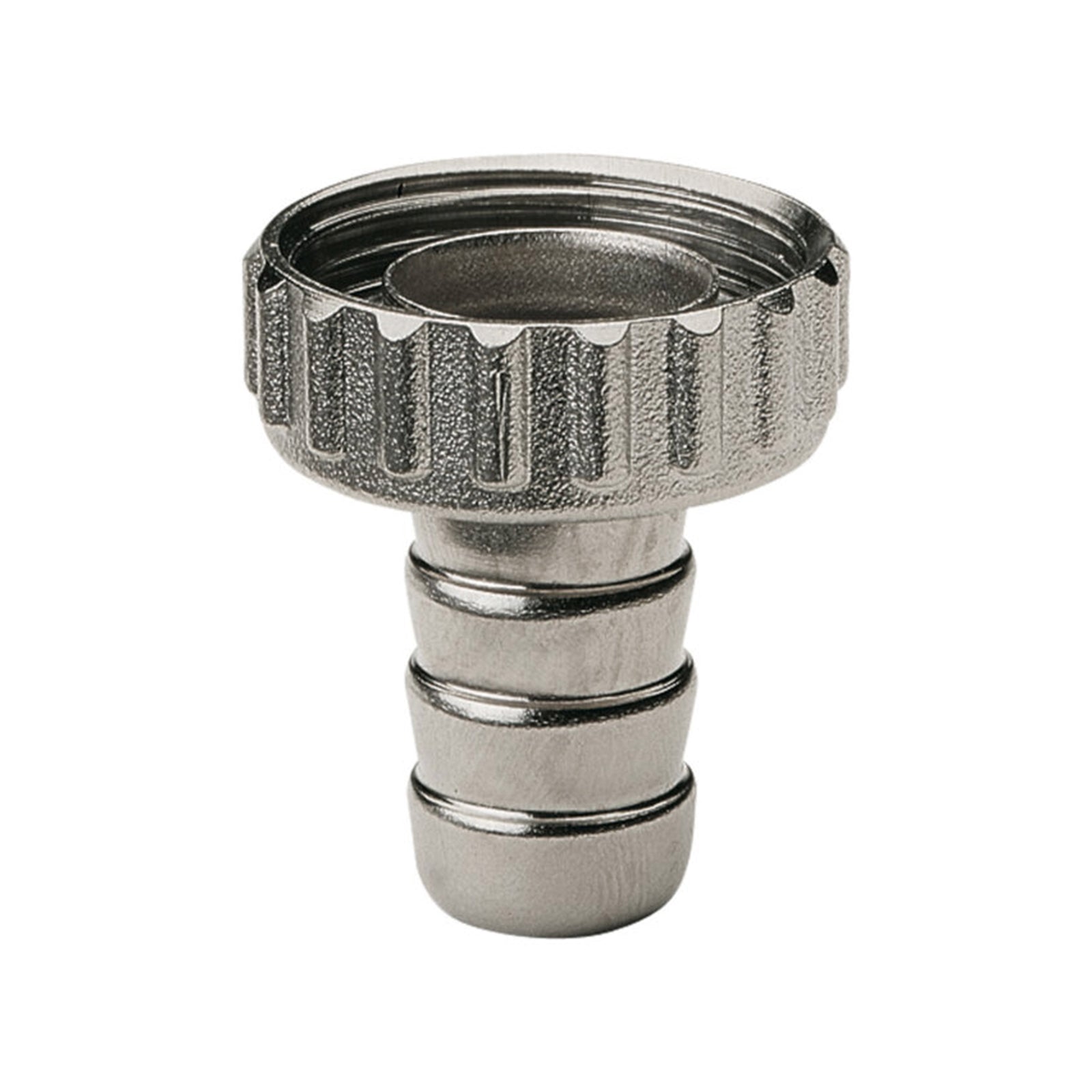 Raccordo cromato per rubinetti portagomma in ottone nichelato