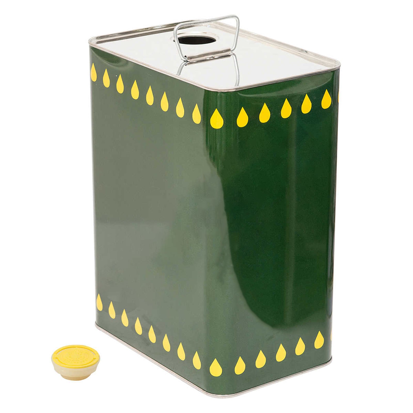 Lattina per olio con tappo, in metallo, a banda stagna