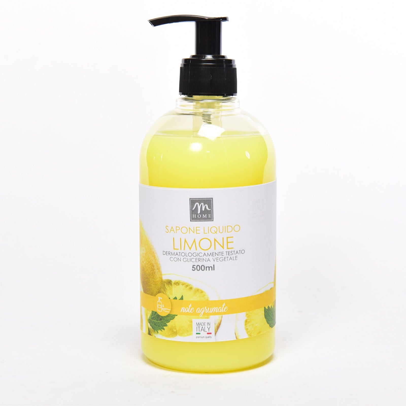 Dispenser di Sapone liquido da 500 mL profumato dermatologicamente testato con glicerina vegetale